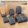 Blissfuhue Heavy Duty Bed Frame Risers - Adjustable Furniture Risers,