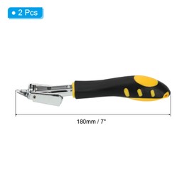PATIKIL Upholstery Staple Remover, 2Pcs Construction Staple Puller Staple Nail Tack Tool for Furniture Wooden Floor Photo Frame, Yellow