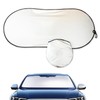 Car Windshield Sun Shade, Reflective Windshield Sunshade with Storage Pouch