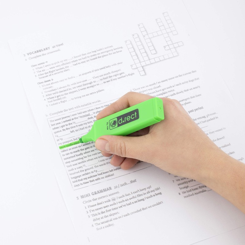 D.RECT 12 x Green Chisel Tip Highlighter Pens 1128