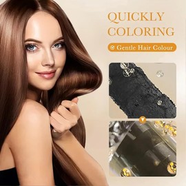 3-in-1 Brown Tint Shampoo - 400 ml Colour Shampoo with Grey Coverage for Men & Women, Hair Care & Colouration in One