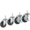 Hlyluoyi Casters for Wire Shelving, Stem Casters Set of 4,