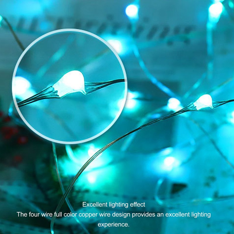 2pcs String Lights Remote Control LED Fairy Lights 16 Colors