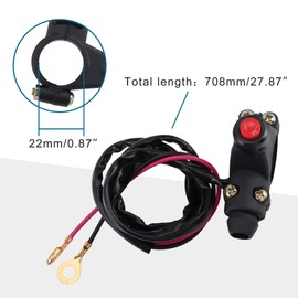 GOOFIT 7/8" 22mm Handlebar 2 Wire Tether Kill Switch Replacement for 110cc 125cc Dirt Pit Bike ATV 4 Wheeler Quad Trail Bike