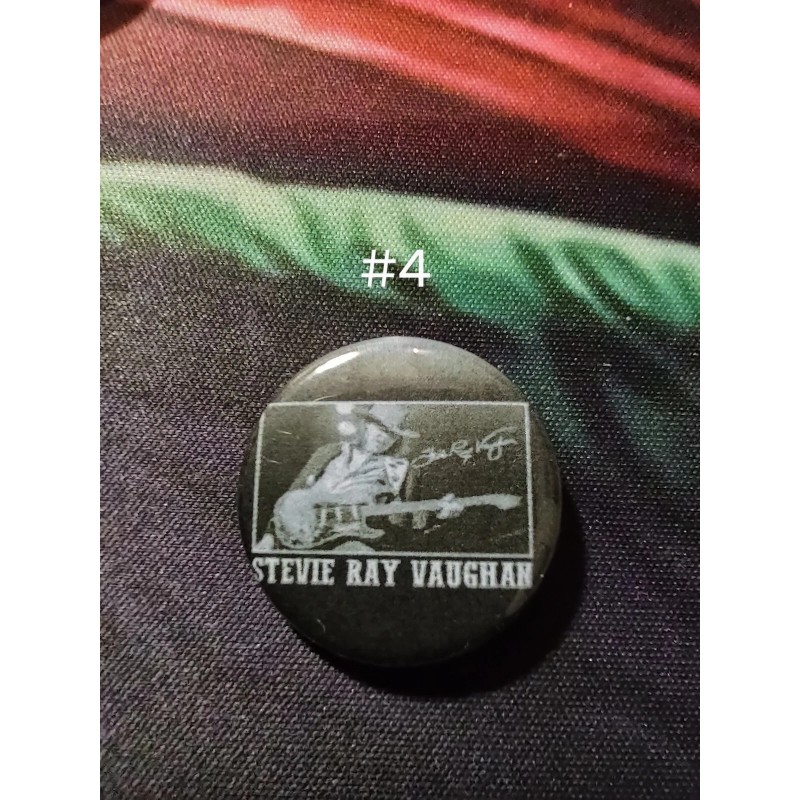 STEVIE RAY VAUGHAN 1" Buttons- Choose Your Button- Blues Rock