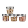 Naivees Plastic Mason Jars 4 Ounce Clear Storage Containers with