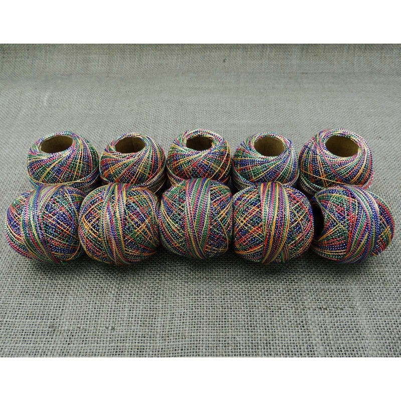Embroidery Mercerized Yarn Cotton Metallic Crochet Thread Knitting Craft 10