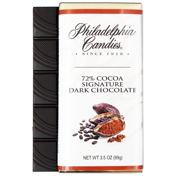 Philadelphia Candies Signature Dark Chocolate For Wine 72% Cocoa, 3.5-Ounce Packages (Pack of 2)
