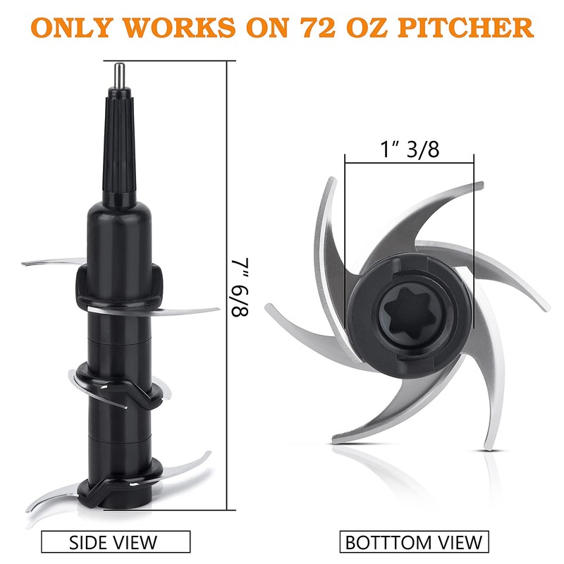 Ninja Blender Blade Replacement, 6 Blade Replacement for Ninja 72