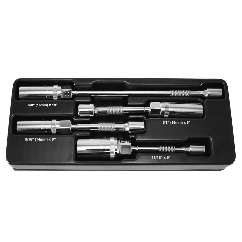Astro Tools 94404 Magnetic Spark Plug Universal Extension Socket Set