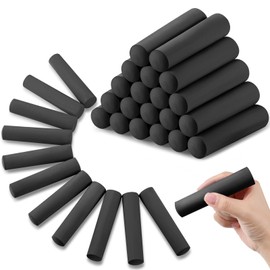 Fulmoon 40 Pcs Jumbo Sidewalk Chalk Large Chalk for Kids Outdoor Art Non Toxic Washable Street Chalk for Adults Drawing Painting Graffiti Classroom(Black, Round Style)