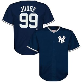 Gen 2 Aaron Judge #99 Button Down Youth Sizes Jersey Shirt - Team Colors (US, Alpha, X-Small, Regular, Navy, Aaron Judge)