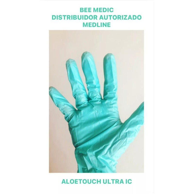 Medline Guantes Examen De Vinilo Con Aloetouch Ultra Talla M/
