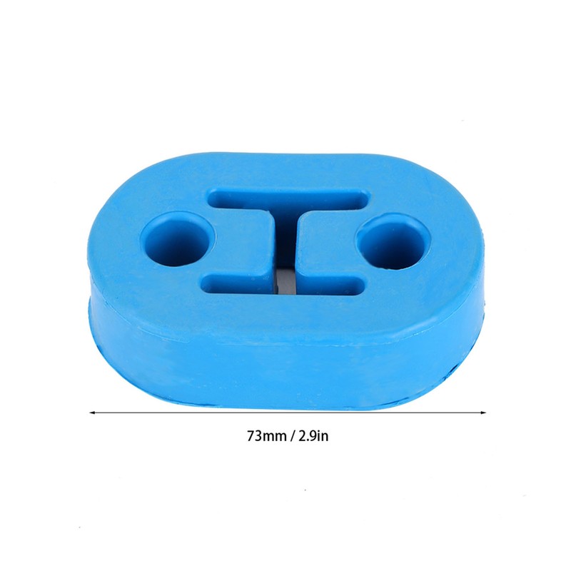 4PCS Universal Blue Silicon Muffler Exhaust Hanger Short Hangers 12mm1/2''