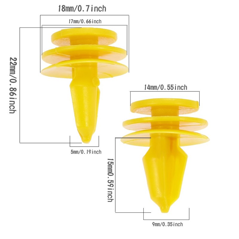Saihisday Door Panel Fastener Push Type Retainer Clip Nylon for