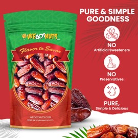 We Got Nuts 4 Pounds Of Dates Pitted (64oz) No Added Sugar, Non GMO, Kosher Certified,Healthy Snack for Kids & Adults