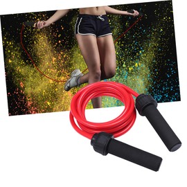 Totority Adjustable Weighted Jump Rope Fitness Equipment with Bearing for Home Gym Outdoor Workouts Red Diameter for Cardio Training
