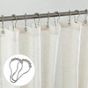 KOUFALL 90 Inch Shower Curtain Long,Linen Fabric Boho Farmhouse Neutral