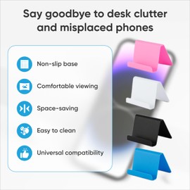 OFXDD Cell Phone Stand for Desk 24 Pcs - Plastic Cell Phone Holder Desk - Portable Phone Stand - Travel Phone Stand, Universal