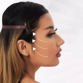 리프팅밴드 클립밴드 얼굴 당김 헤어텐션 [브라운] Lifting Band Clip Band Face Tightening Hair Tension [Brown]
