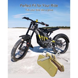 HUQUZN Front and Rear Brake Pads Fit for Sur Ron Light Bee X and S Segway X160 X260 Talaria Sting MX3 R MX4 Electric Dirt Bicycles, 2PCS
