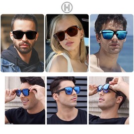HAOLOTA Over Glasses Sunglasses for Women Men Polarized Square Fit Over Shades for Driving UV400 Protection