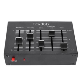 Stereo EQ Equalizer, 3 Band Equalizer Stereo EQ Preamp, High, Medium, Low 3 Band Sound Channel Balance Volume Control Preamp (for Home Stereo)