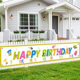 Sursurprise Running Birthday Party Decorations, Run Birthday Yard Sign, Runner Marathon Cross Country Sports Fitness Party Supplies