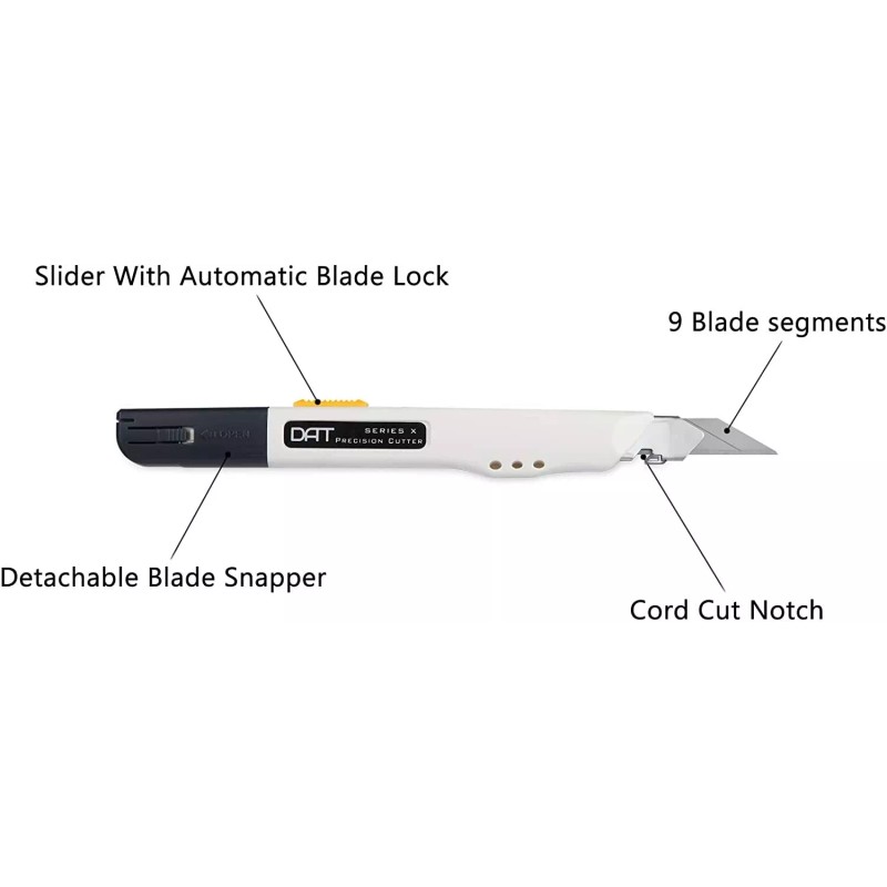 DAT Utility Knife, Box Cutter, High Precision Blade for Arts