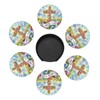 Coasters for Drinks with Holder Easter Rabbits Leather Coasters 6