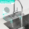 Faucet Mat for Kitchen Sink [5°Slope Fast Self-draining] Bathroom Kitchen