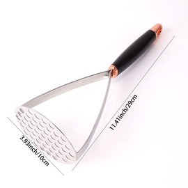 Potato Masher Stainless Steel Vegetable Chopper for Mashing Potatoes Guacamole Egg Salad Banana Bread Vegetables and Fruits Kitchen Tool