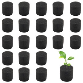 ZAHD 100 PCS Soilless Hydroponics Schwamm Sämling Schwämme Gewächshaus Hydroponics System Sämling Schwämme Gepflanzt Schwamm Hydroponic anzucht Schwamm Block passend Grow Hydroponic (100, Schwarz)