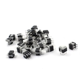 30 Pcs 6Pin White Pushbutton Locking Tactile Switch 5.8mm x 5.8mm