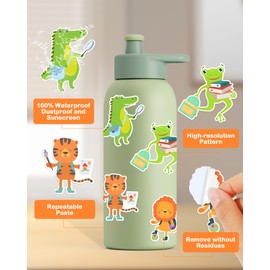 50Pcs Back to School Stickers for Kids: Unique Campus Themed Stickers for Boys, First Day of School Teacher Reward, Cute School Stickers for Students Classroom Decorations DIY Crafts Favor Supplies