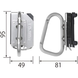 TJM Design (TJM Design) Tajima Saff Detachable System Detachable Tool Holder Heavy Duty Thick Stainless Steel Small Carabiner Small SFKHS-CS Easy to Put On Belt Later Replacement of Waist Tools Choose Only the Tools You Use To Install Reduces Lower Back 