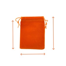 Palmhomee Pack of 6 12x16 Inch Velvet Drawstring Bags Gift Bag Velvet Pouch For Jewelry Wedding and Party Favor (Orange)