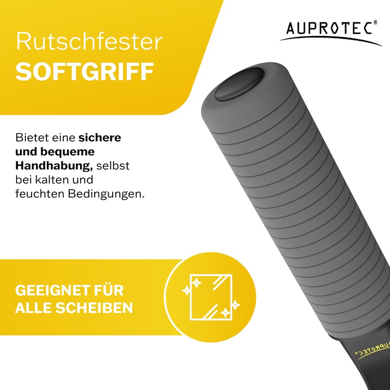 Auprotec 1 Ice Scraper with Convex Brass Blade Red, Yellow,