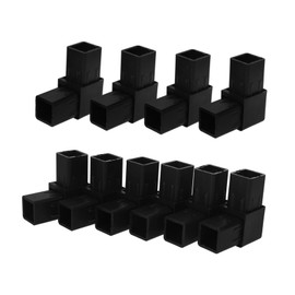 Operitacx 10pcs 2 Way Square Tubing Connectors Plastic Tubing Fittings Easy Install for DIY and Fence Projects