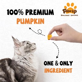 PAWUP Freeze-Dried Pumpkin Treats for Dogs & Cats – High Fiber, Single Ingredient Natural Snacks for Digestion & Gut Health, Healthy Food Toppers, 1.58 oz