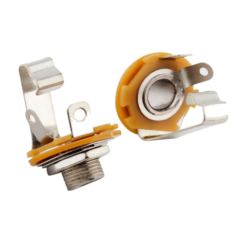 Sopepoyie 6.35mm1/4 inch Microphone Audio Mono TS Socket Female Connector