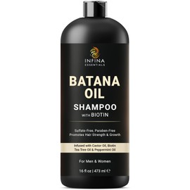Champú de aceite de Batana con biotina y aceite de árbol de té Champú para el crecimiento y el engrosamiento del cabello para hombres y mujeres Sin sulfatos, promueve la fuerza y la hidratación del
