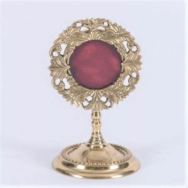 Small Ornate Brass Church Reliquary for your Relic 4 1/4" ht. (#97)