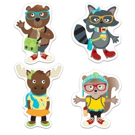 Carson Dellosa – Hipster Pals Colorful Cut-Outs, Classroom Décor, 36 Pieces