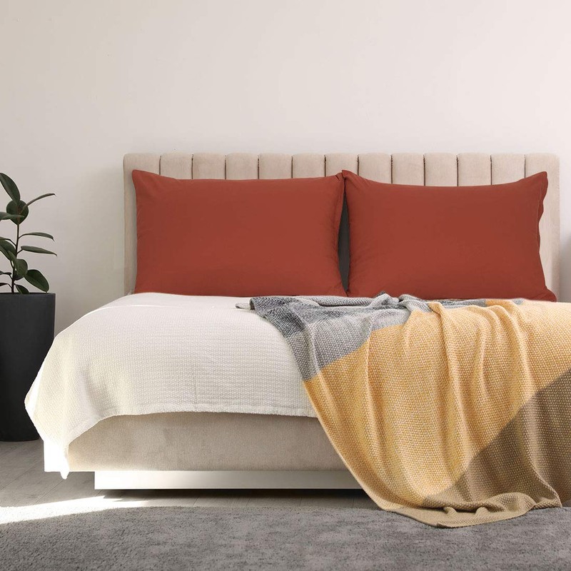 PiccoCasa Zippered Pillowcases, 100% Brushed Microfiber Polyester Pillow Case Cover,