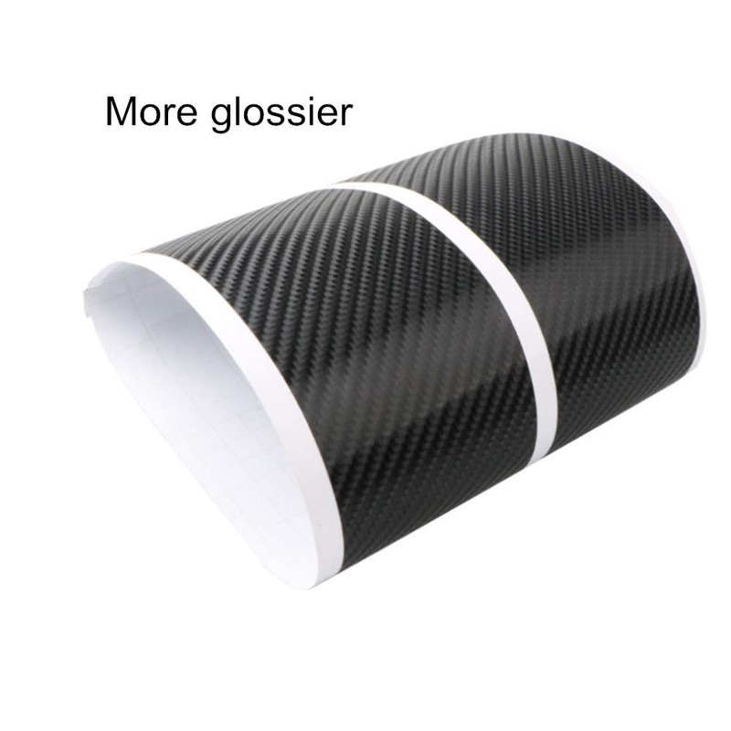 LANZMYAN Car Door Sill Protector,4D Carbon Fiber Anti-Scratch Cover Strips,Universal