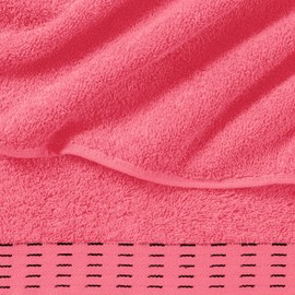 MALLONI HOME Cotton 2 Pack Oversized Bath Towel Set 28x55 inches, Large Bath Towels, Ultra Absorbant Compact Quickdry & Lightweight Towel, Ideal for Gym Travel Camp Pool - Coral Orange