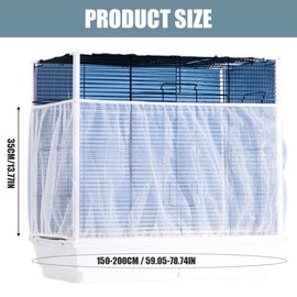 1 Piece Adjustable Bird Cage Net Cover Bird Cage Guard Mesh Cover Protection Universal Bird Cage (White)