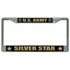 army bronze star military seal logo chrome license plate usa made