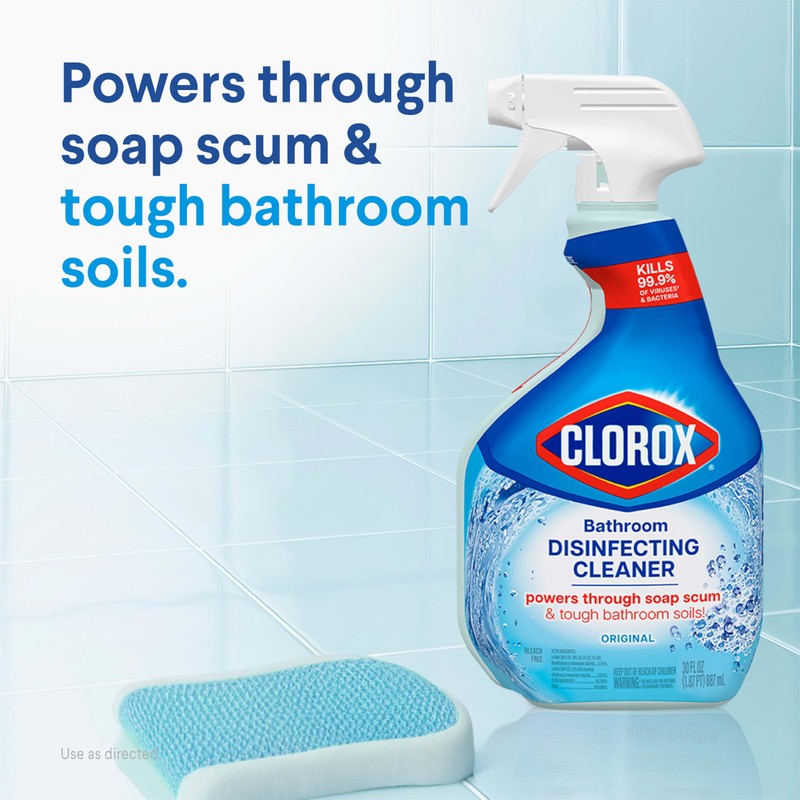 Clorox Disinfecting All-Purpose Cleaner 32 Oz and Disinfecting Bathroom Cleaner,